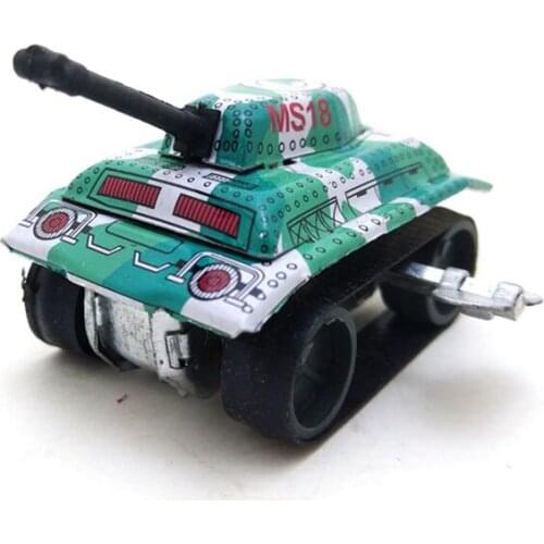 Tank Mouse Tin Toy Childhood Clockwork Winder Cars Vintage Handmade Crafts Collection Home Action Figure Metal Wind Up Toys
