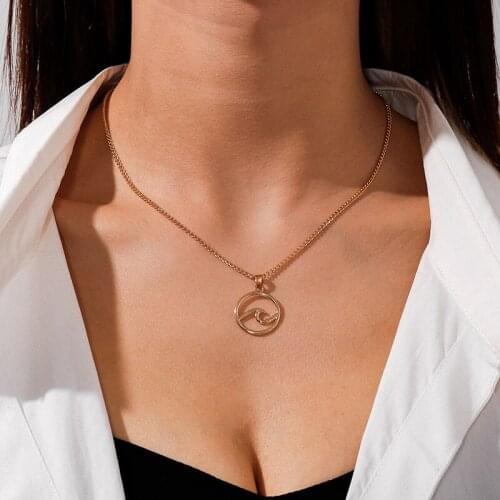 Creative Alloy Sports Sign Pendants Necklaces Trendy Gold Color Chains Necklaces for Women Girls Charms Collares Jewelry