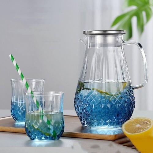 Thickened glass coffee juice kettle Large-capacity heat-resistant explosion-proof household tea set kettle Kitchen supplies