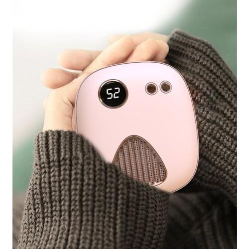 2 in 1 Rechargeable Hand Warmer Heating Pocket 5000mAh Power Bank for iPhone 11 XR Samsung Xiaomi with Digital Display Poverbank