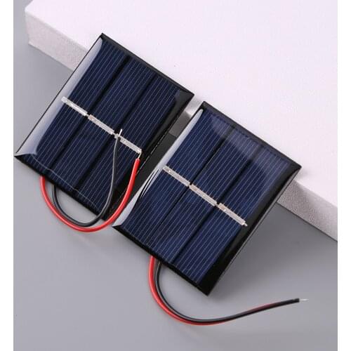 0.4W 1.5V Solar Panel DIY Battery Cell Charger Solar Cells Panel Car Yacht Battery Charger with Wire Mini Solar System