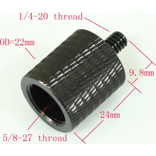 New Thread Adapter Microphone Stand 5/8" 27 Female to 1/4" 20 male camera tripod