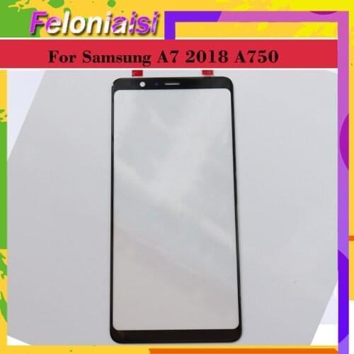 10pcs/lot Touch screen For Samsung Galaxy A7 2018 A750 A750F SM-A750F Touch Screen Front Glass Panel Outer Glass Lens