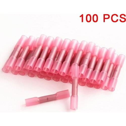 100PCS Heat Shrink Connectors Waterproof Solder Wire Connectors & Heat Shrink Butt Crimp Connectors - Electrical Connectors