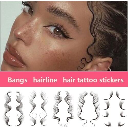 5pcs tattoo stickers baby hair tattoo stickers for you to create serious and real baby hair tattoo stickers hairline stickers