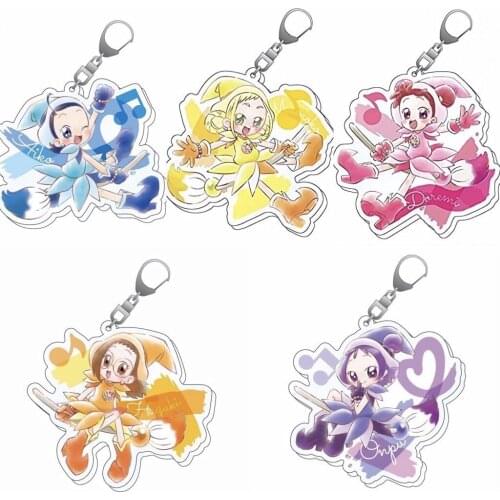 Anime Magical DoReMi Harukaze Doremi Fujiwara Hazuki Acrylic Keychain School Bag Charm Pendant Keyring Cosplay Brush Series Gift