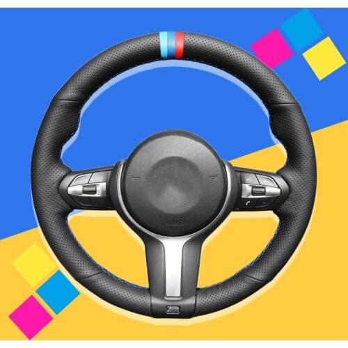 Auto Braid On The Steering Wheel Cover for BMW M Sport F30 F31 F34 F10 F11 F07 X3 F25 F32 F33 F36 X1 F48 X2 F39 Car Wheel Covers