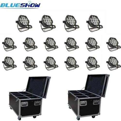 No tax custom 16pcs/case,slim LED Par Light outdoor RGBWA 5in1 12x15w waterproof par led RGBW 4in1 12x12w RGBWAUV 6in1 12x18w