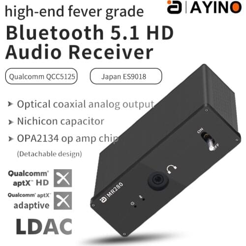 Bluetooth 5.0 Audio Transmitter Receiver AptX HD LL Low Latency CSR8675 Wireless Adapter RCA SPDIF 3.5mm Aux Jack for TV PC Car