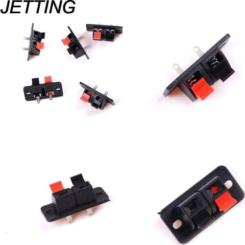 JETTING 2017 Hot 5 Pcs 2 Positions Connector Terminal Push in Jack Spring Load Audio Speaker Terminals