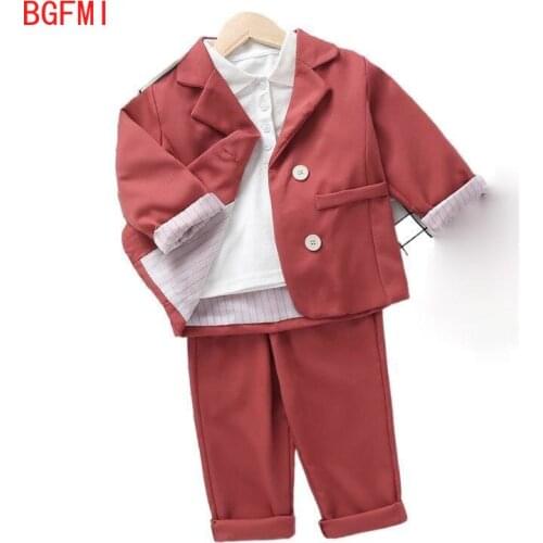 Toddler Baby Suit Blazer Jacket Korean Clothes Girls Outfits Spring Girl Boy Formal Clothes Set Suit Jacket+Pant 2PCS Sets