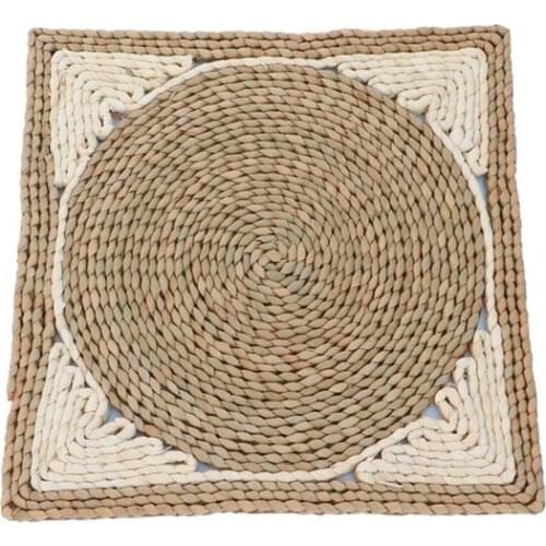 Pucao carpet pastoral straw mat tatami yoga bay window meditation meditation mat Corn husk paragraph
