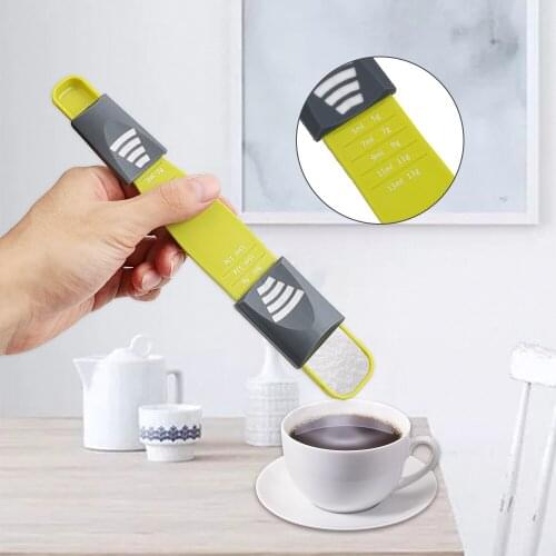Measuring Spoon Double End Eight Stalls Adjustable Scale Measure Cup Food Thickening Drinking Baking Spoons Kitchen Tools