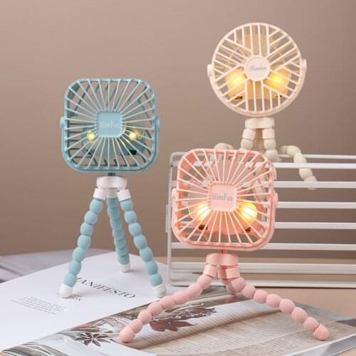 Wonderlife Mini Stroller Fan 600mAh Portable Desk Personal Handheld Baby Bed Seat Fan Rechargeable USB Battery Operated Fan