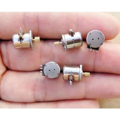 5pcs New Mini Micro Stepper Motor Small 8x9.2mm 2-phase 4-wire Stepper Motor With Copper Gear