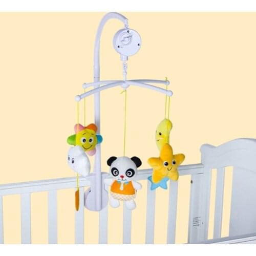 XXFE Baby Crib Mobile Rattle Music Rotating Bed Bell Wind up Musical Box Infant Cot Toy Decoration for Newborn Boys Girls