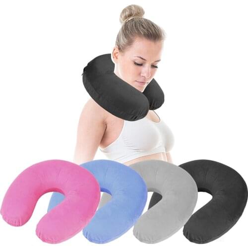 U-Shape Soft Pillow For Car Headrest Air Cushion Memory Foam Soft U Shaped Travel Neck Pillow Travel Pillow Support Neck