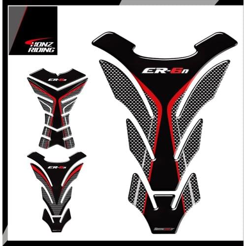 For Kawasaki ER6N ER-6N Tankpad 3D Carbon-look Motorcycle Tank Pad Protector Decal
