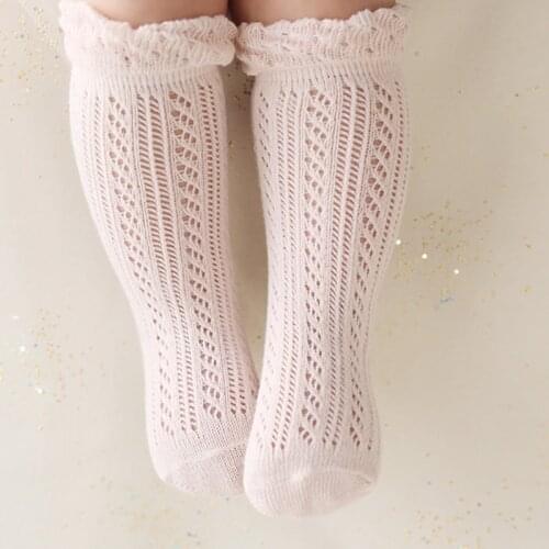 Toddler Infant baby girl Non-slip Knee High Socks Mesh Breathable Socks 1-24 months 3 6 9 12 month 2 year