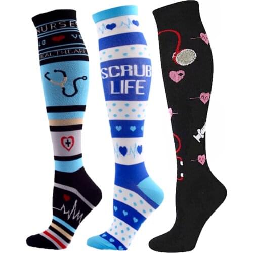 New Compression Socks Men Woman Hiking Running Socks 20-30 Mmhg Flight Travel Pregnancy Swollen Varicose Veins Sports Socks