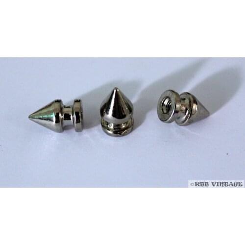 Wholesale 1000pc 1/2" Screwback Spikes Punk Leathercraft Accessories DIY Rivet studs Silver