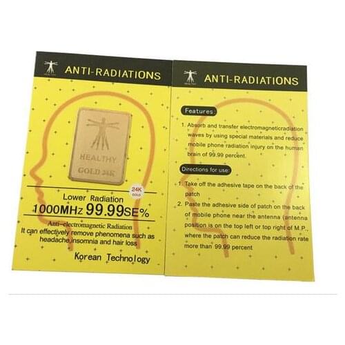 Factory wholesale gold EMF mobile phone anti radiation sticker 3G | 4G | 5G EMR-F-P Protection