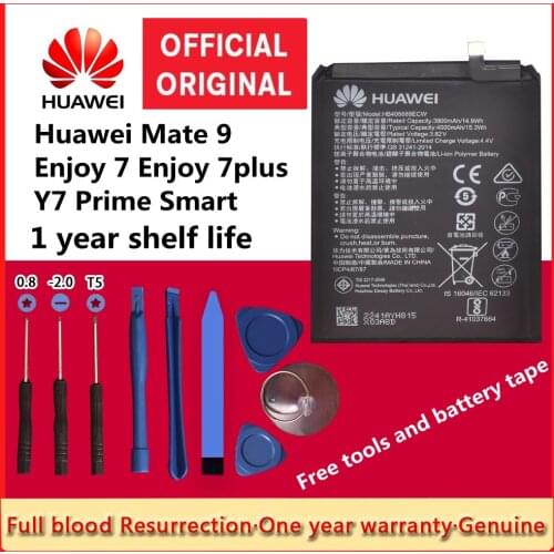 Original Y7 Prime Phone Battery for Huawei TRT-L53 TRT-L21A TRT-AL00 TL10A Y7 TRT-LX1 /LX2/LX23 Enjoy 7 Plus HB406689ECW +Tools