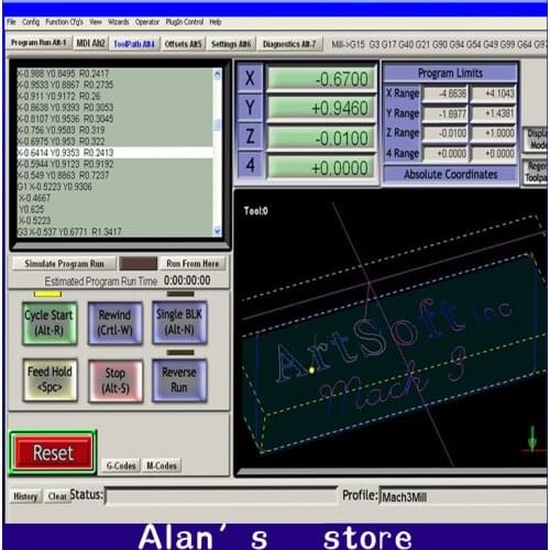 Mach3 software,English newest version,Mach3 Version R3.041,mini engrave machine