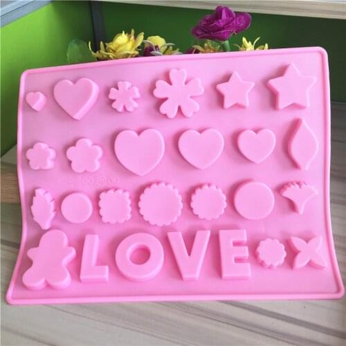 Various Cute Flowers And Star Shape Silicone Molds Fondant Chocolate Molds DIY Cake Decorating Tools