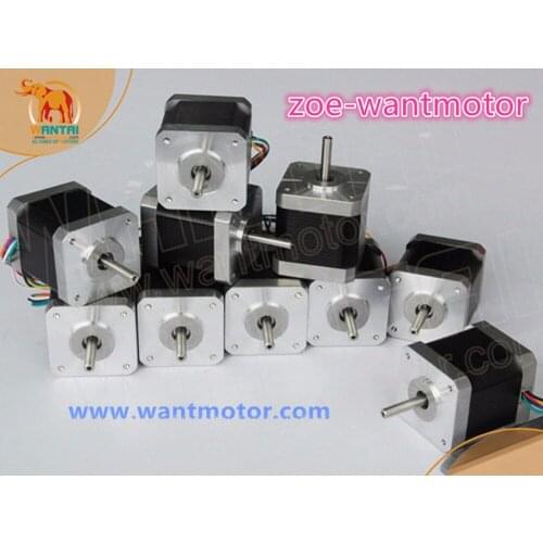 Russia Free! Wantai 10PCS Nema 17 Stepper Motor42BYGHW811 70oz-in 48mm 2.5A CE ROSH ISO CNC 3D Printer