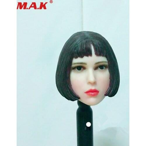 1:6 Scale Female Head Sculpt Natalia Portman Short Hair Head Model Toys For 12" Woman Pale Skin Body