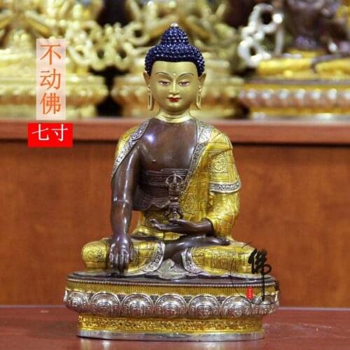 High grade Tibet temple buddha statue HOME safety healthy efficacious Protection Buddhism Gilding Mitukpa Buddha copper statue