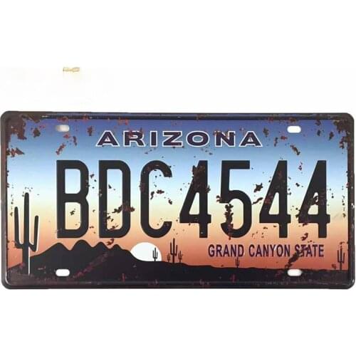 Fashion Design License Plate Style Vinyl Car Stickers Paint Scratch Occlusion Sunscreen Waterproof Bumper Stickers Kk13*8cm