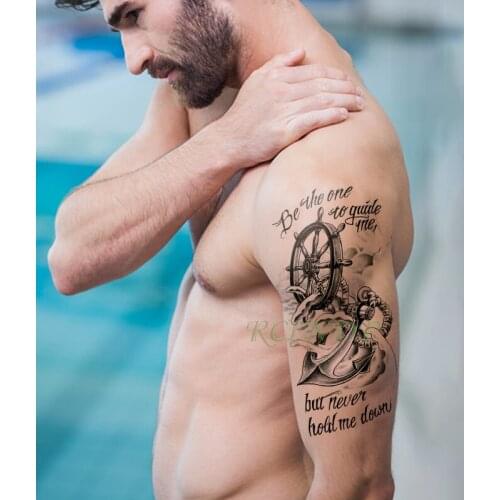 Waterproof Temporary Tattoo Sticker Anchor big size fake tatto flash tatoo tatouage temporaire body art for women girl men