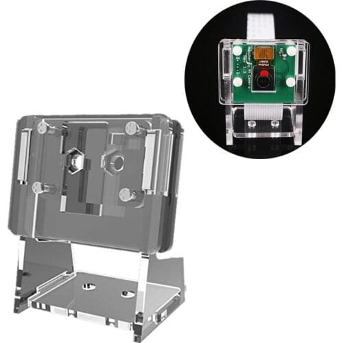 1Set Transparent Acrylic 5MP Camera Holder Clear Support Bracket Case for Raspberry Pi 1-4 for V2 Official Camera Accessories Ki