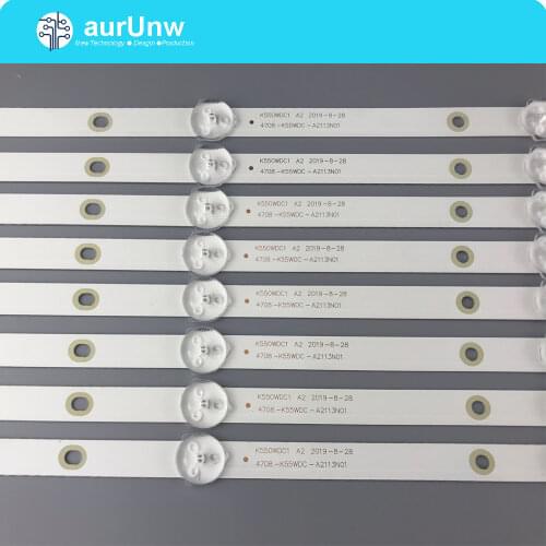 1 set = 8 pieces LED Backlight strip 5 lamp For Philips 55"TV K550WDC1 A1 4708-K55WDC-A2113N01 55U5080
