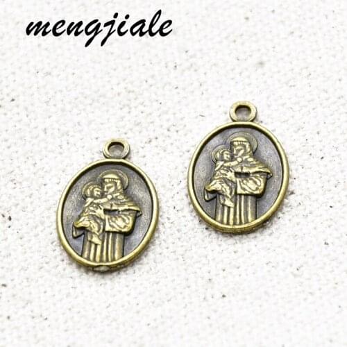 20pcs Antique Bronze Jesus Charms Alloy Metal Religion Pendants For DIY Handmade Jewelry Accessories Making 19*12mm