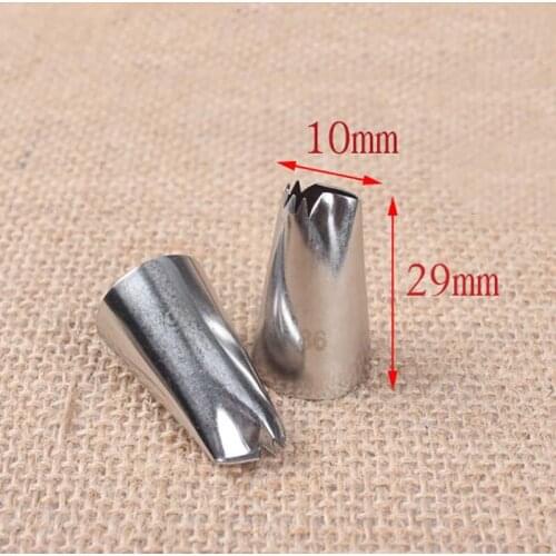 304 Stainless Steel Pastry Nozzle Cookies Supplies Kitchen Gadgets Fondant Cake Decoration Silver Multi Purpose 1Pcs