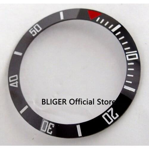 38mm Ceramic Bezel Insert Black With White Marks Fit 40mm Watch Case Automatic SUB BB27