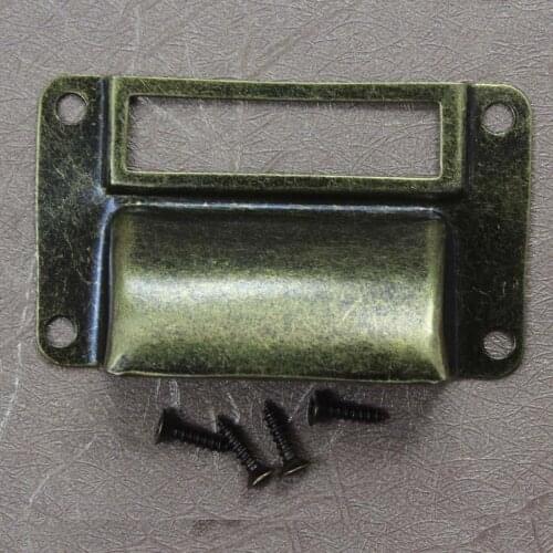 4 holes unfold install Rustico vintage cap shell furniture handles bronze drawer cabinet pulls antique brass medical box handle