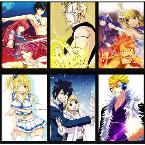 5D Diamond Painting Anime Fairy Tail Full Square Drill Cross Stitch Kits Diamond Mosaic Embroidery Painting Home Decoration