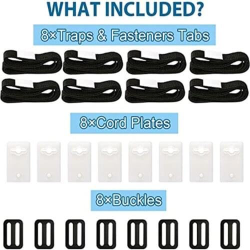 8pcs Full Solar Cover Roll Accessories Sets Solar Blanket Tape Set Pool Roll Lacing Kit Easy to Assemble Nylon Webbing Pieces