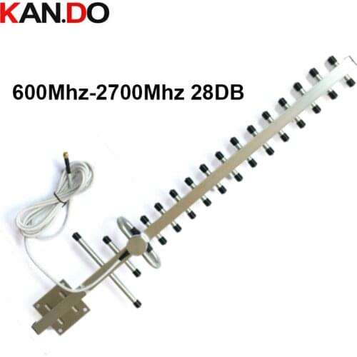 2G 3G 4G yagi antenna 697-2700mhz wide frequency 13-28dbi 4G antenna 3G antenna yagi for signal booster repeater