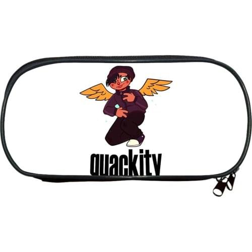 Quackity Pencil Case Storage Bag Pen Box Student Office Stationery Box Boy Pencil Case Girl Makeup Bag Kids Back To School Gift