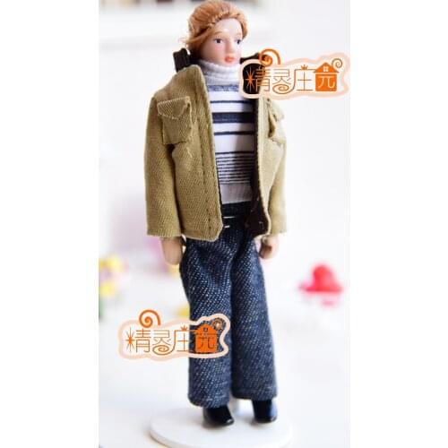G05-X536 children baby gift Toy 1:12 Dollhouse mini Furniture Miniature rement handsome man 1pcs