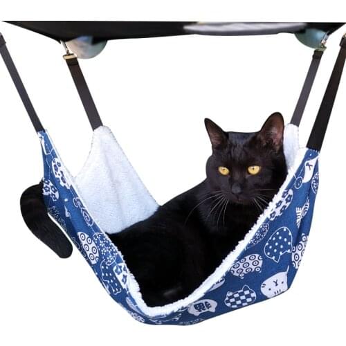 S/M/L 6 Colors Optional Cat Hammock Strong Big Suction Cup Warm Cat Litter for Small Dogs and Cats Cute Pattern Pet Bed Dog Bed
