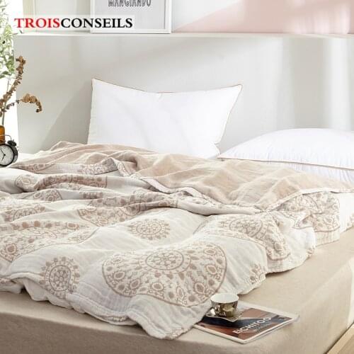 Cotton Gauze Towel Blanket Air-conditioned Blanket On The Bed Classical Soft Blankets And Throw Adult Nap Travel Cover Blanket