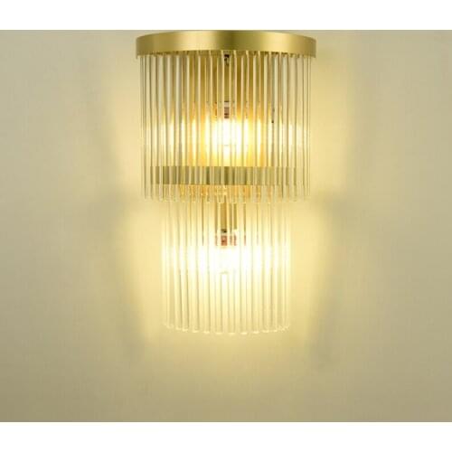 Crystal wall light indoor living room decoration gold sconce wall lamp bedroom bedside wall decor Home lights lighting Fixtures