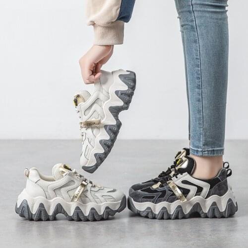 Women Chunky Sneakers Spring Autumn Platform Shoes Woman Sneaker Women Vulcanize Shoes Fashion Trainers Dad Shoes Tenis Feminino