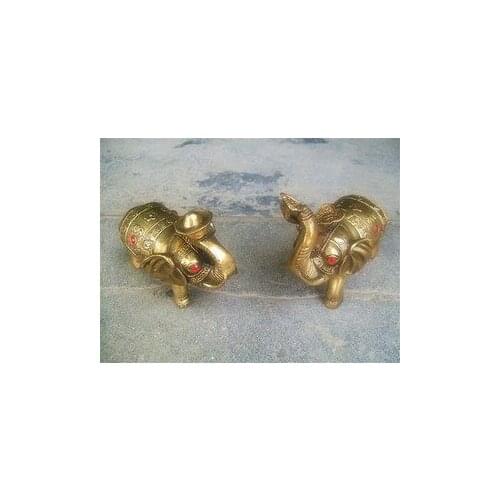 Brass ornaments - Lucky Elephant town house promotion a stable financial resources to resolve the Yin Sha Yu Ge polyroom Art